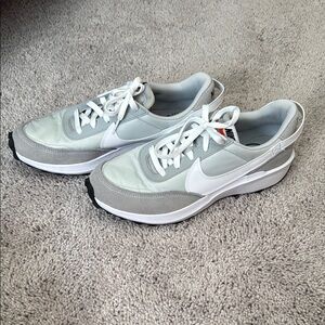 Nike Light Gray and White Running Shoes